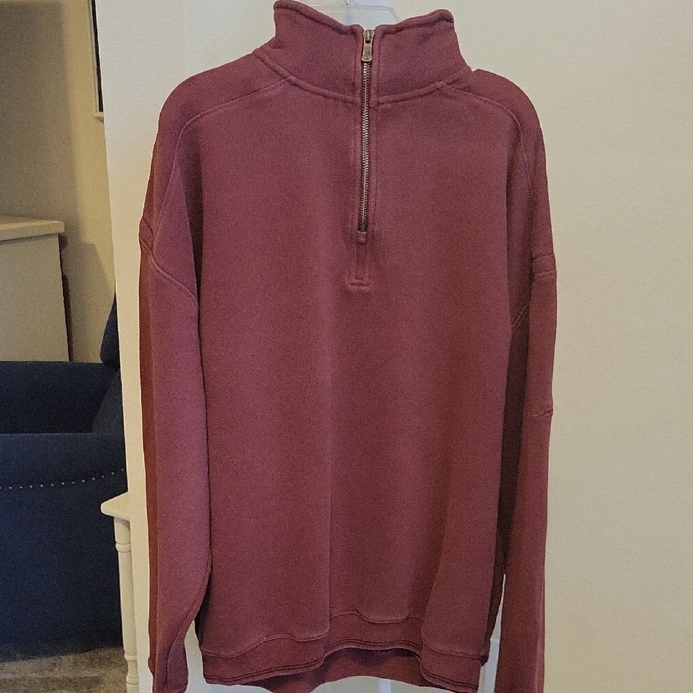 TOMMY BAHAMA Men's Burgundy Half-Zip PULLOVER.....XL